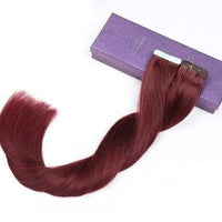 ShowCoco Tape Hair Extensions Human Hair Machine-made Remy Double Sided Adhesive Tape Extensions Hair 20/40pcs Tape Ons - east2cart.uk