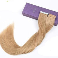 ShowCoco Tape Hair Extensions Human Hair Machine-made Remy Double Sided Adhesive Tape Extensions Hair 20/40pcs Tape Ons - east2cart.uk