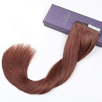 ShowCoco Tape Hair Extensions Human Hair Machine-made Remy Double Sided Adhesive Tape Extensions Hair 20/40pcs Tape Ons - east2cart.uk