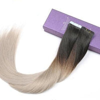 ShowCoco Tape Hair Extensions Human Hair Machine-made Remy Double Sided Adhesive Tape Extensions Hair 20/40pcs Tape Ons - east2cart.uk