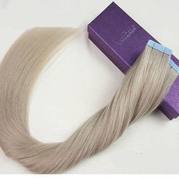 ShowCoco Tape Hair Extensions Human Hair Machine-made Remy Double Sided Adhesive Tape Extensions Hair 20/40pcs Tape Ons - east2cart.uk