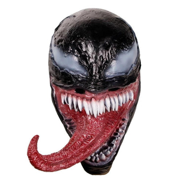 Halloween Cosplay Superhero Venom Long Tongue Latex Mask