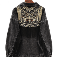 Denim Fringe Ladies Jacket
