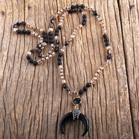 Ox Horn Moon Necklace - east2cart.uk