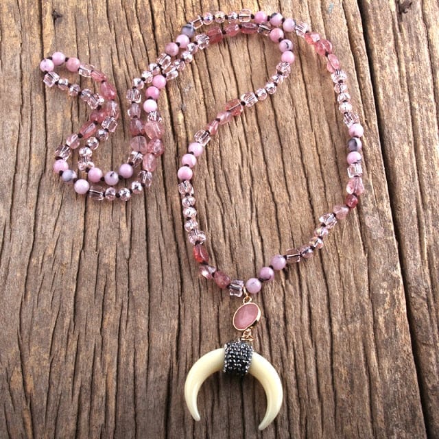 Ox Horn Moon Necklace - east2cart.uk