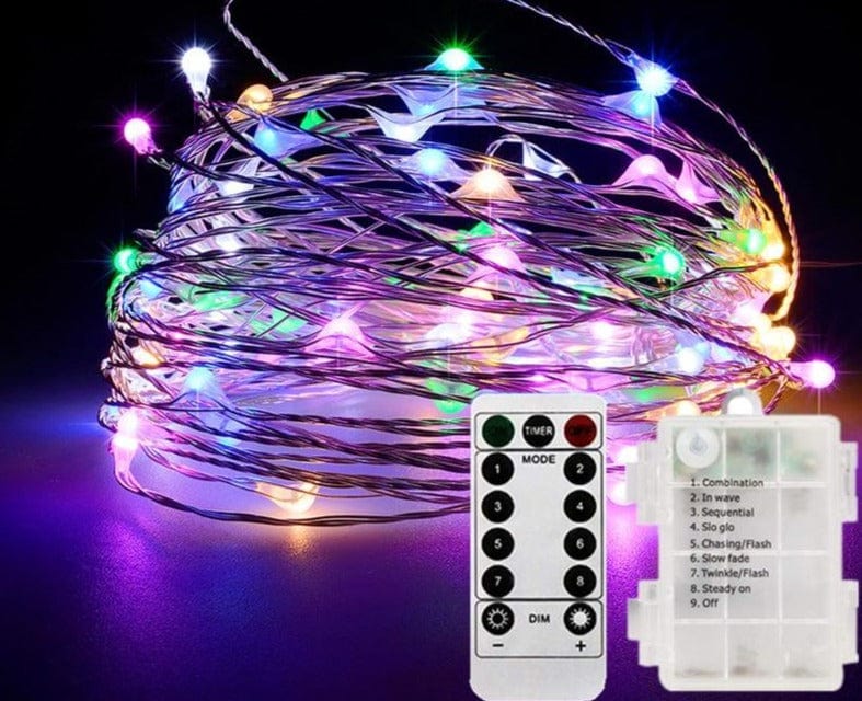 100 Led Fairy String Lights with Battery Remote Timer