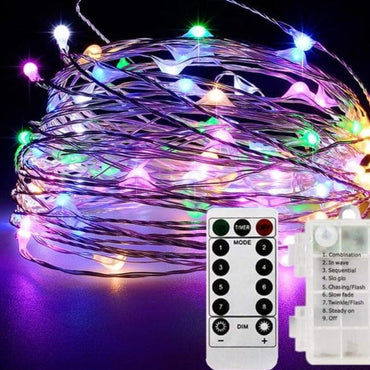 100 Led Fairy String Lights with Battery Remote Timer