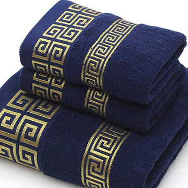 100% Cotton Geometric Pattern Bath Towel For Adults - east2cart.uk