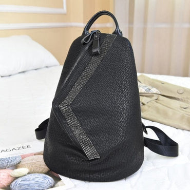 New Fashion Sequins Leather Laptop Backpack Women Female Personality Lock Anti Theft Bagpack Travel Mochila Feminina  Back Pack - east2cart.uk