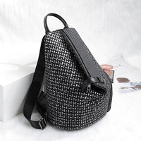 New Fashion Sequins Leather Laptop Backpack Women Female Personality Lock Anti Theft Bagpack Travel Mochila Feminina  Back Pack - east2cart.uk