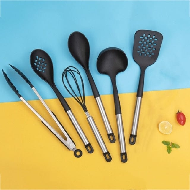 8Pcs Nylon and Stainless Steel Cooking Utensils Set - east2cart.uk