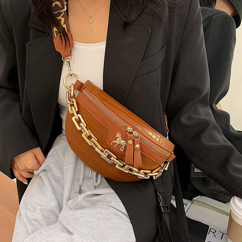 Ladies Luxury Leather Waist Bag