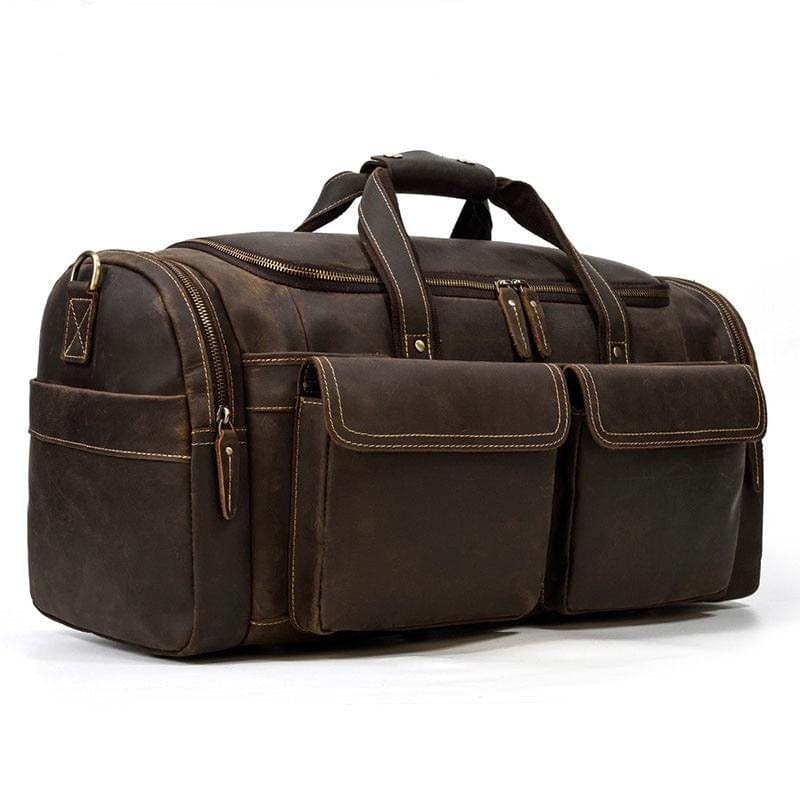 Leather Duffel Shoulder Bag - east2cart.uk