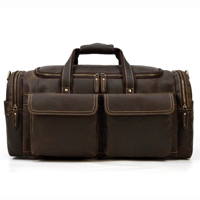 Leather Duffel Shoulder Bag - east2cart.uk