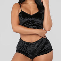 Pajamas Set Women Sexy Pink Red Silk Satin Velvet Pijamas Sleep Wear Robe Nightwear Sexy Lingerie Pj Sets Sleepwear - east2cart.uk