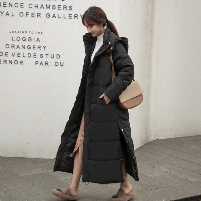 Winter Thick Hooded Trench Coat