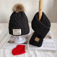 Three-piece children's winter scarf gloves & hat set
