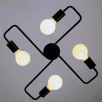 Multiple Rod Metal Ceiling Chandelier
