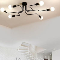 Multiple Rod Metal Ceiling Chandelier