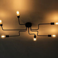 Multiple Rod Metal Ceiling Chandelier