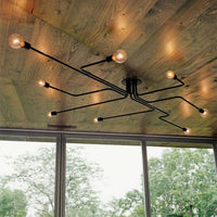 Multiple Rod Metal Ceiling Chandelier