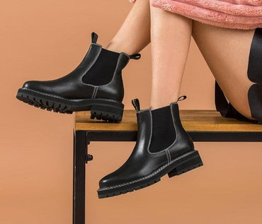 Ladies PU Chelsea Boots