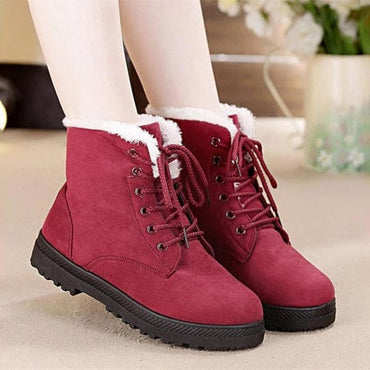 Winter Warm Faux Suede Ankle Boots