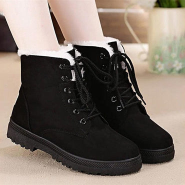 Winter Warm Faux Suede Ankle Boots