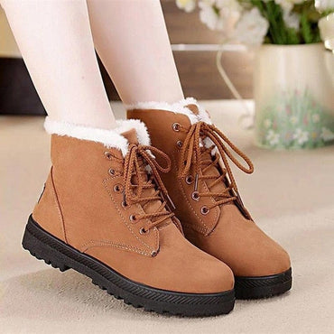 Winter Warm Faux Suede Ankle Boots