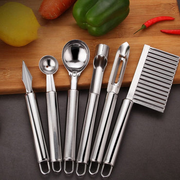 6pcs/ Stainless Steel Kitchen Tool Set - east2cart.uk