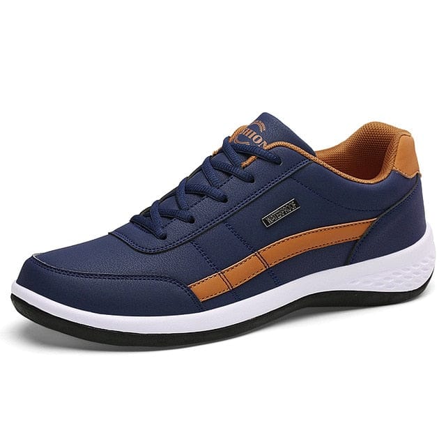 Leather Men Shoes Sneakers Trend Casual Shoe Italian Breathable Leisure Male Sneakers Non-slip Footwear Men Vulcanized Shoes - east2cart.uk