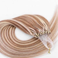 MRSHAIR Micro Ring Hair Extensions 1g/Stand 50strands NonRemy Blonde Brown Micro Bead Loop Human Hair Extension 12 16 20 24 Inch - east2cart.uk