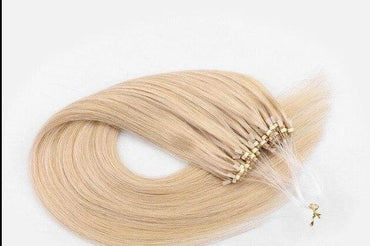 MRSHAIR Micro Ring Hair Extensions 1g/Stand 50strands NonRemy Blonde Brown Micro Bead Loop Human Hair Extension 12 16 20 24 Inch - east2cart.uk