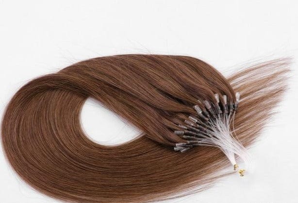 MRSHAIR Micro Ring Hair Extensions 1g/Stand 50strands NonRemy Blonde Brown Micro Bead Loop Human Hair Extension 12 16 20 24 Inch - east2cart.uk