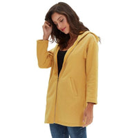 S-5XL Brushed Women Hoodie Sweatshirt  Loose Black Yellow Harajuku Zipper Oversized Long Pullover Coat With Pockets M30113 - east2cart.uk