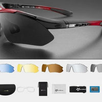 ROCKBROS Polarized Sports Men Sunglasses Road Cycling Glasses Mountain Bike Bicycle Riding Protection Goggles Eyewear 5 Lens - east2cart.uk