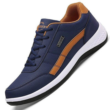 Leather Men Shoes Sneakers Trend Casual Shoe Italian Breathable Leisure Male Sneakers Non-slip Footwear Men Vulcanized Shoes - east2cart.uk