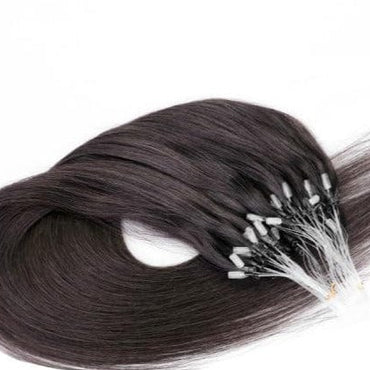 MRSHAIR Micro Ring Hair Extensions 1g/Stand 50strands NonRemy Blonde Brown Micro Bead Loop Human Hair Extension 12 16 20 24 Inch - east2cart.uk