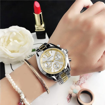 New Creative Watch Women Watches Luxury Rose Gold Quartz Ladies Watches Stainless Steel Bracelets Wristwatches Reloj Mujer - east2cart.uk