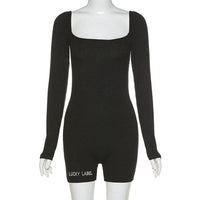 Ribbed Long Sleeve Jumpsuit - east2cart.uk