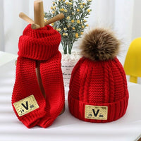Children's winter hat and scarf set