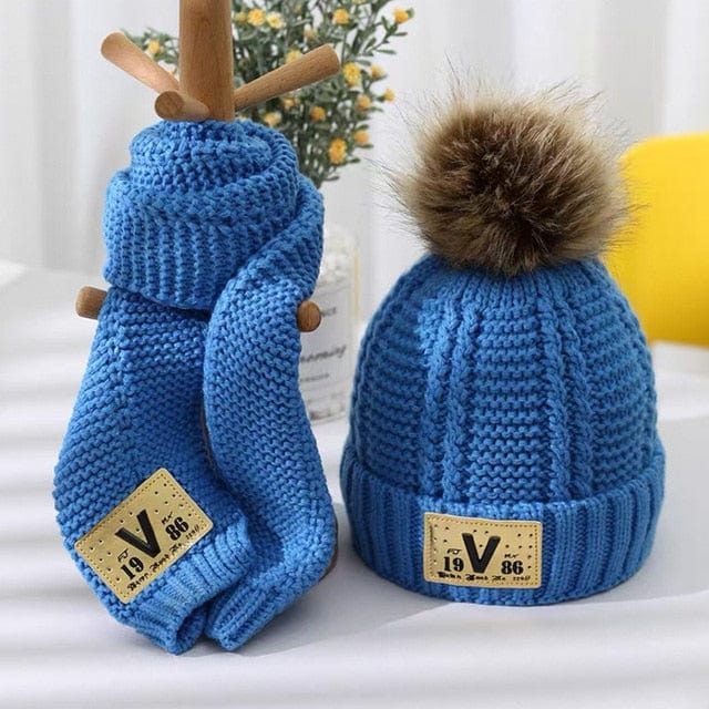 Children's winter hat and scarf set