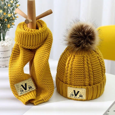 Children's winter hat and scarf set