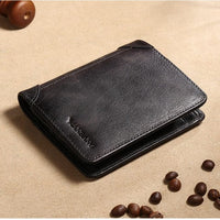 ManBang Male Genuine Leather Wallets Men Wallet Credit Business Card Holders Vintage Brown Leather Wallet Purses High Quality - east2cart.uk