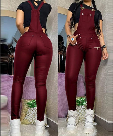 Broadcloth Buckled Romper Jumpsuit