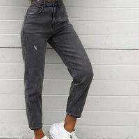 Elastic Vintage Denim Trouser - east2cart.uk