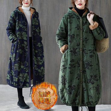 Retro Thick Mid Length Winter Coat