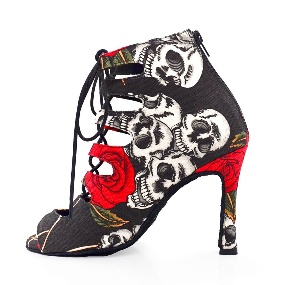 Ladies Skull 10cm Dance Heels - east2cart.uk