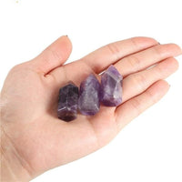 Sunligoo 7 Chakra Natural Healing Crystal Points 6 Faceted Wand Polished Tumbled GemStones for Reiki Energy Meditation Decor Set - east2cart.uk