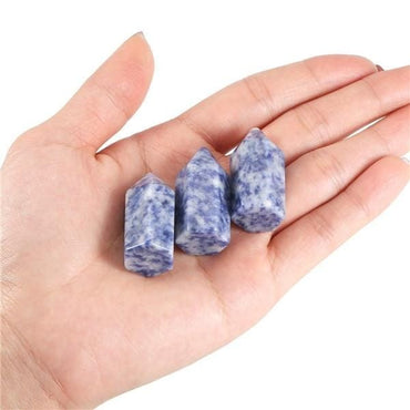 Sunligoo 7 Chakra Natural Healing Crystal Points 6 Faceted Wand Polished Tumbled GemStones for Reiki Energy Meditation Decor Set - east2cart.uk